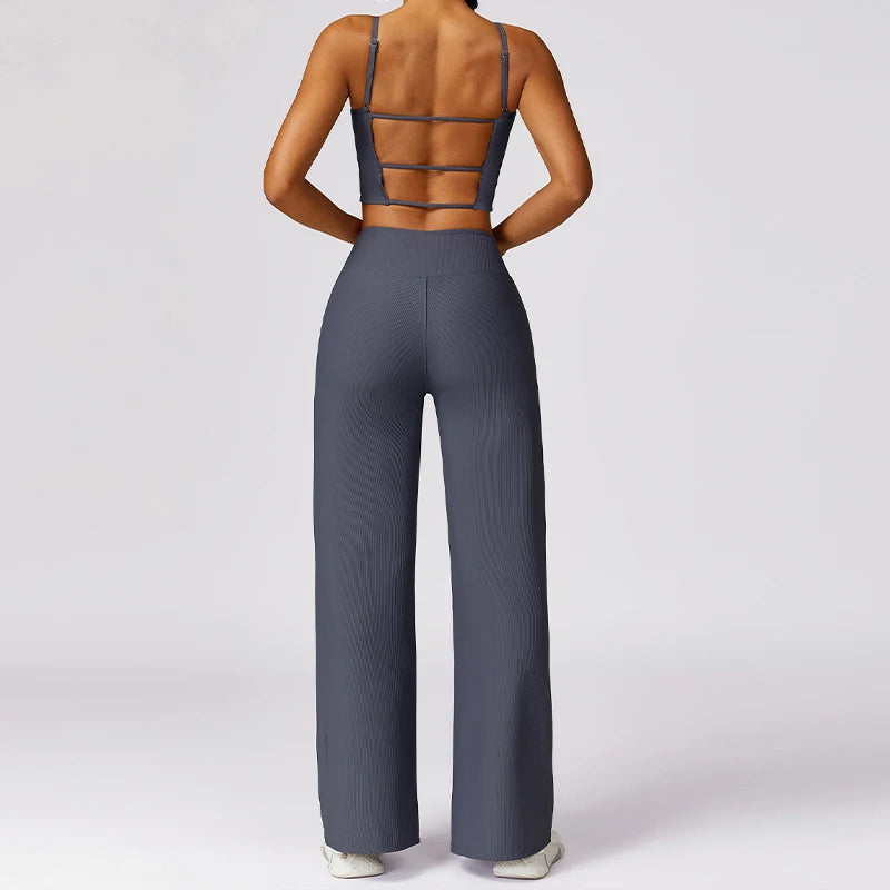 Victorious LuxeMotion 2Pcs Ribbed Sports Set