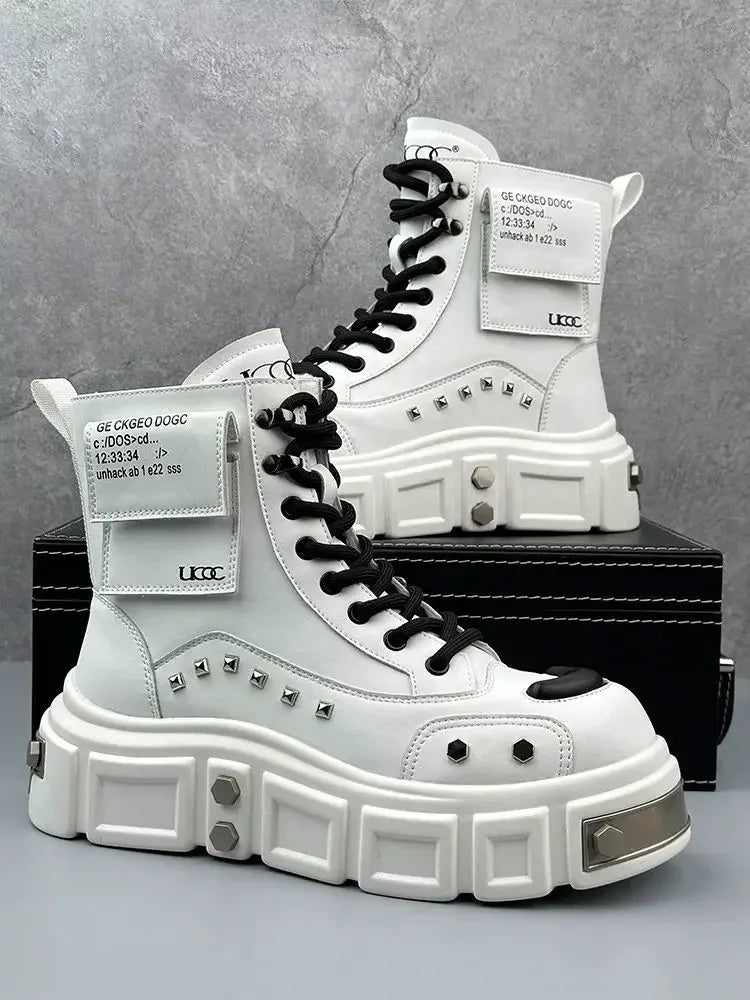 Victorious Fiery Fuji Thick-soled High-top Men's Boots