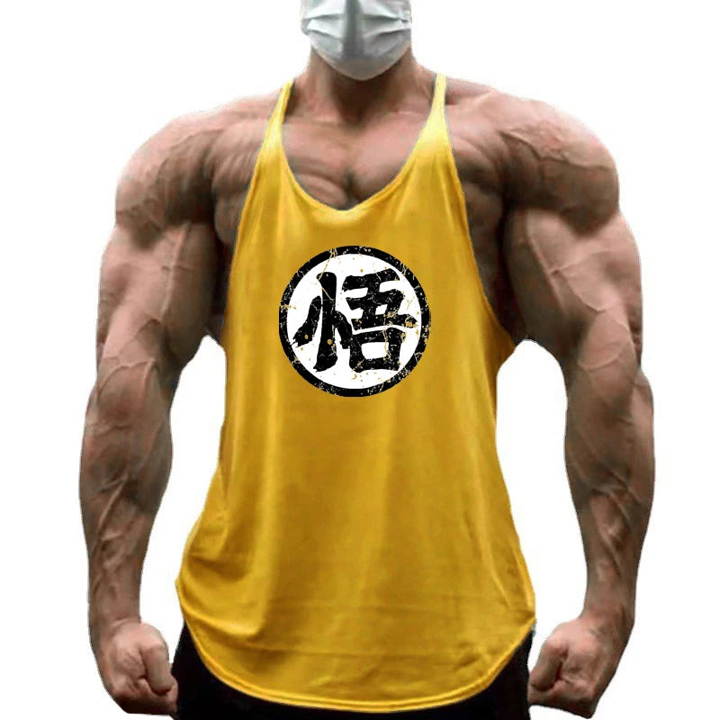 Gym Fitness Bodybuilding Tank Top/ Mens Sleeveless Y-back Tank Tops