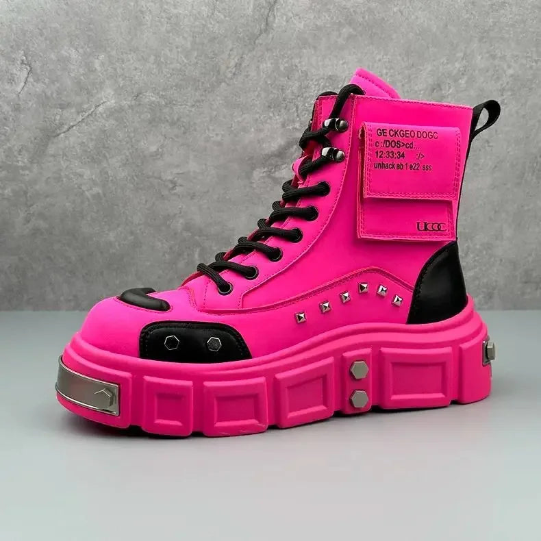 Victorious Fiery Fuji Thick-soled High-top Men's Boots