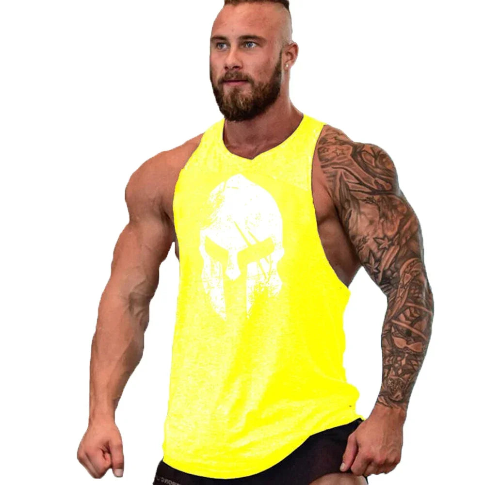 Workout Gym Tank Top /Mens Muscle Sleeveless Sportswear Shirt / Bodybuilding