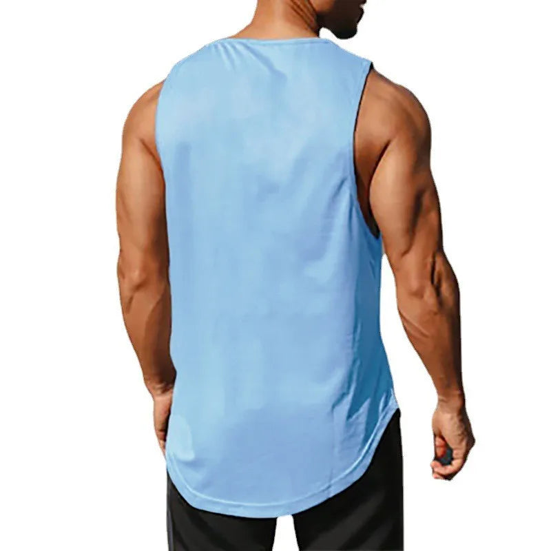 Japanese Turtle Script Printed Mens Gym Tank Top / Quick Dry Bodybuilding Tank Top