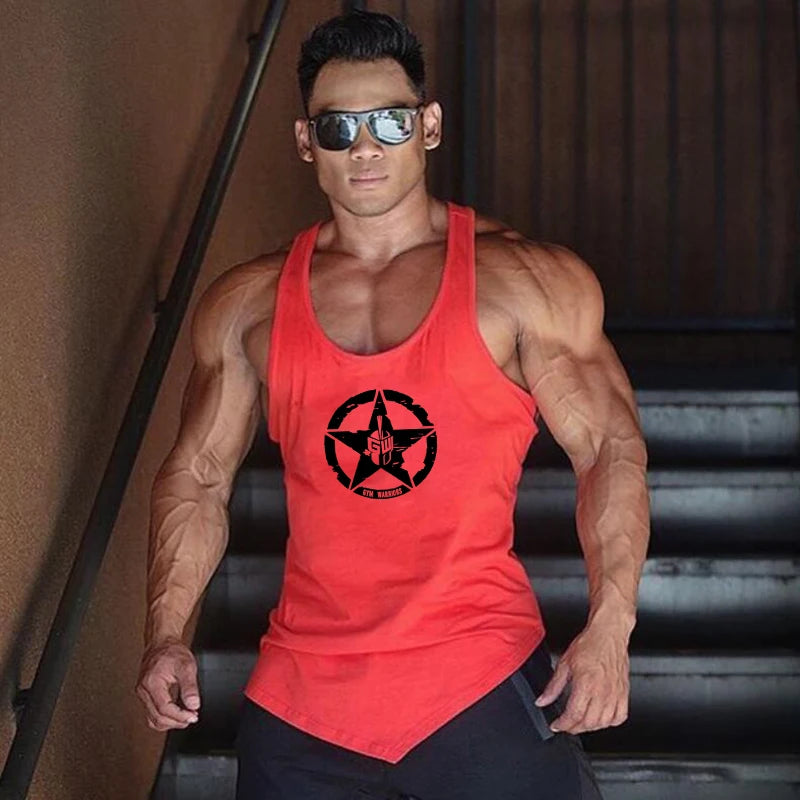 Gym Bodybuilding Muscle Tank Top/ Sleeveless Cotton Breathable Tank Top