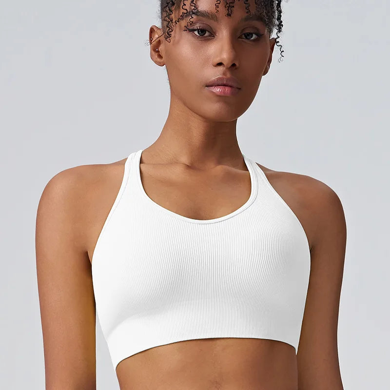 Women's Cross Back Sports Bra/ High-intensity Fixed Cup Shockproof Bra (Victorious Lumen Circuit Bra)