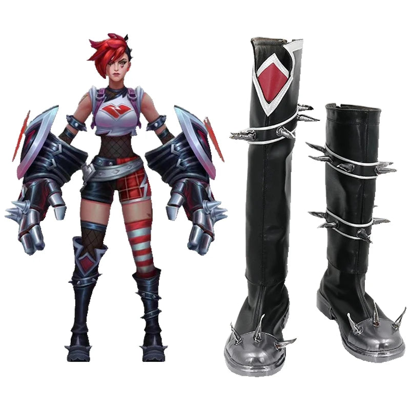 Victorious Vi's Gauntlet Stompers League of Legends Boots Cosplay