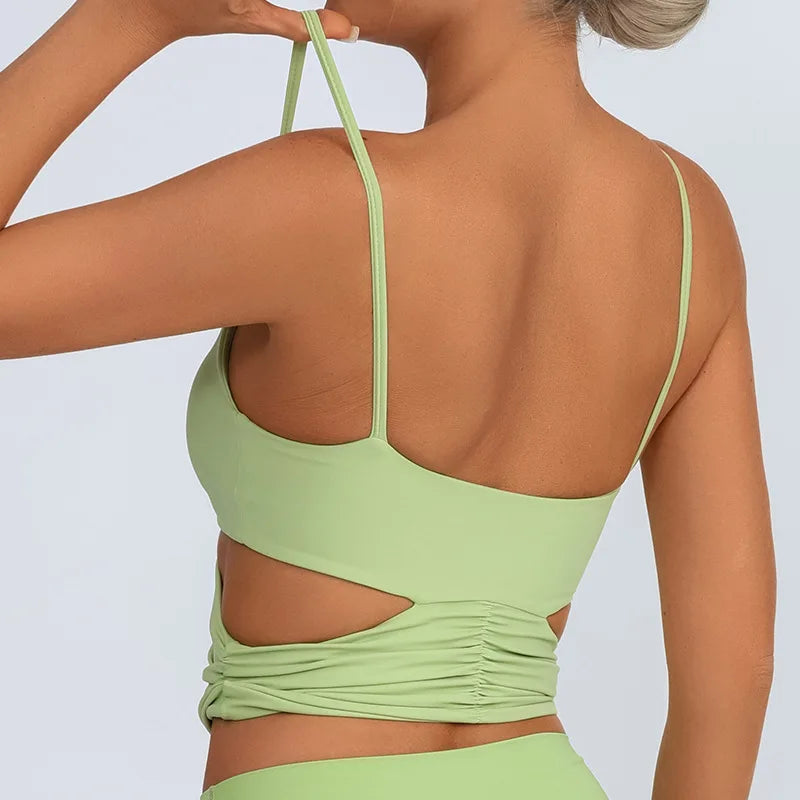 Yoga Vest Women's / Chest Pad Hollow Bra/ (Victorious Pulse Tech Support)