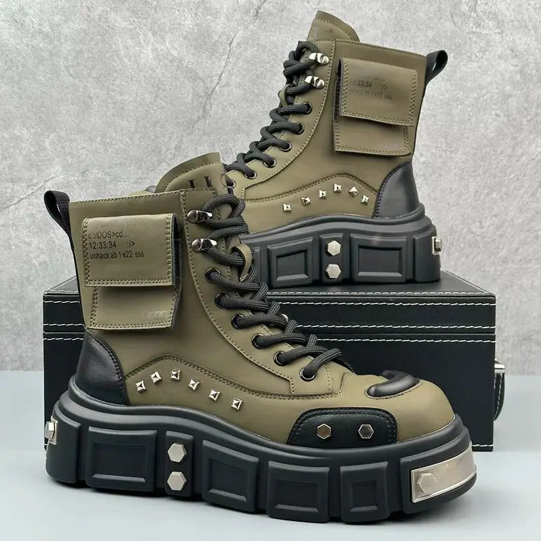 Victorious Fiery Fuji Thick-soled High-top Men's Boots