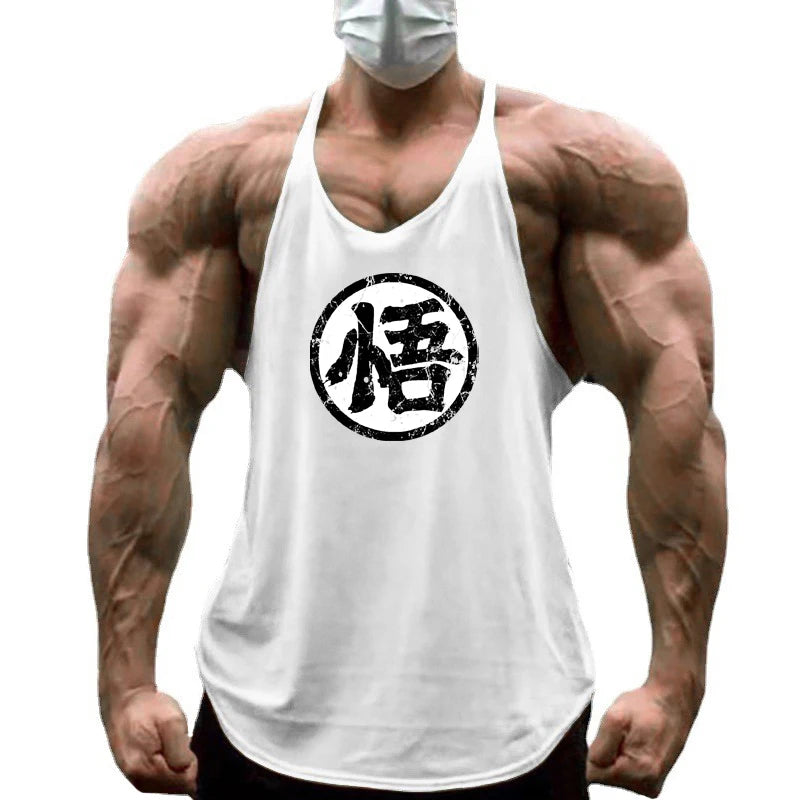 Gym Fitness Bodybuilding Tank Top/ Mens Sleeveless Y-back Tank Tops