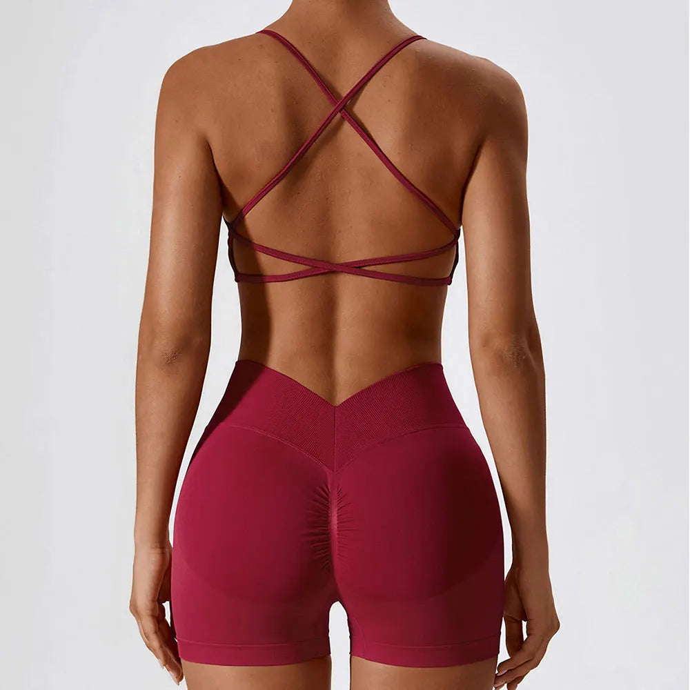 Women'S Gym Yoga Set/ Moisture Wicking Full Sets/ Short & Bra (Victorious AlpFlex)
