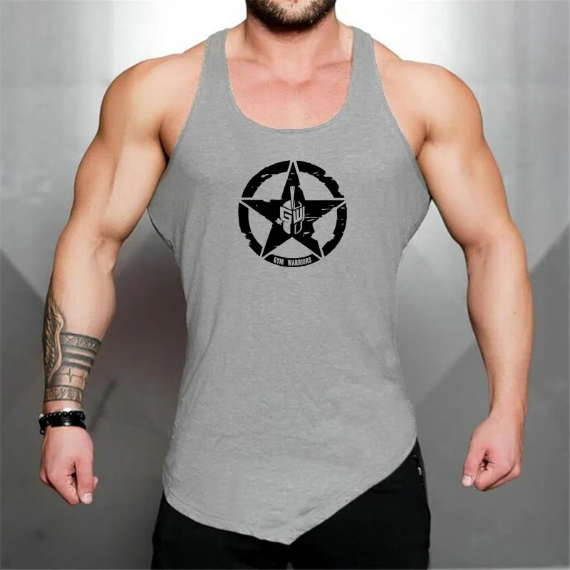 Gym Bodybuilding Muscle Tank Top/ Sleeveless Cotton Breathable Tank Top