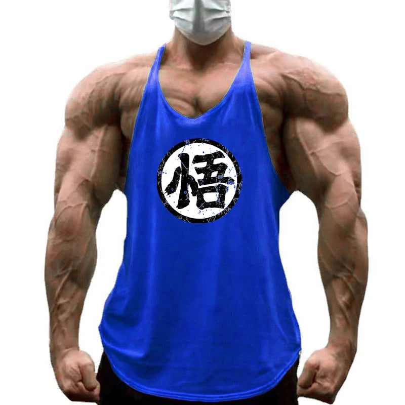 Gym Fitness Bodybuilding Tank Top/ Mens Sleeveless Y-back Tank Tops