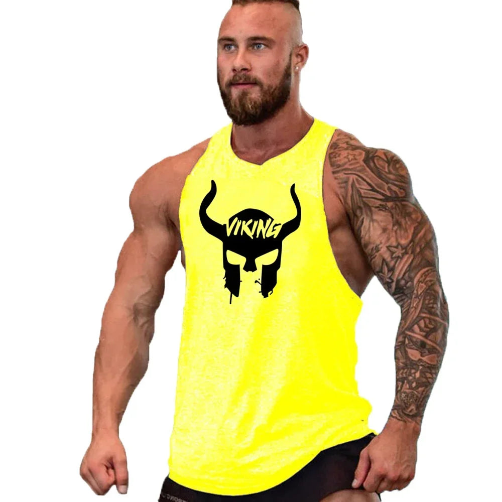 Workout Gym Tank Top /Mens Muscle Sleeveless Sportswear Shirt / Bodybuilding
