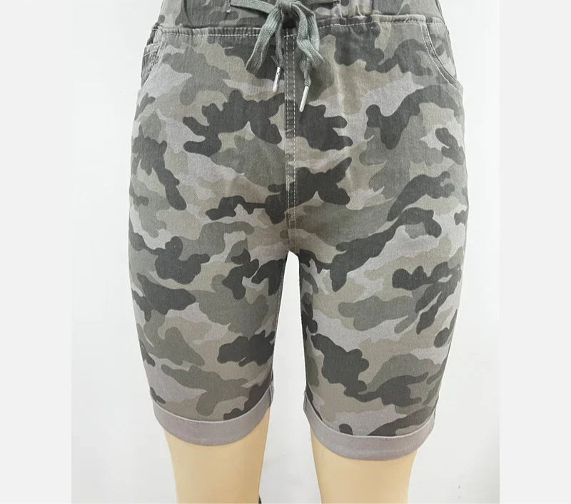 Camouflage Print Denim Shorts (Victorious Stratos Shorts)