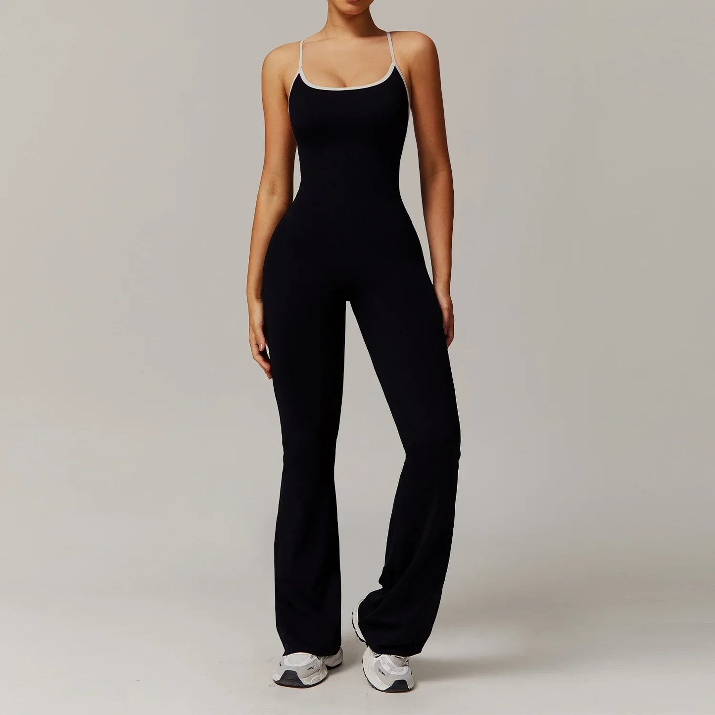 V Jumpsuit Gym Set Women Training Yoga Suit (Victorious Io Ignite Leggings)