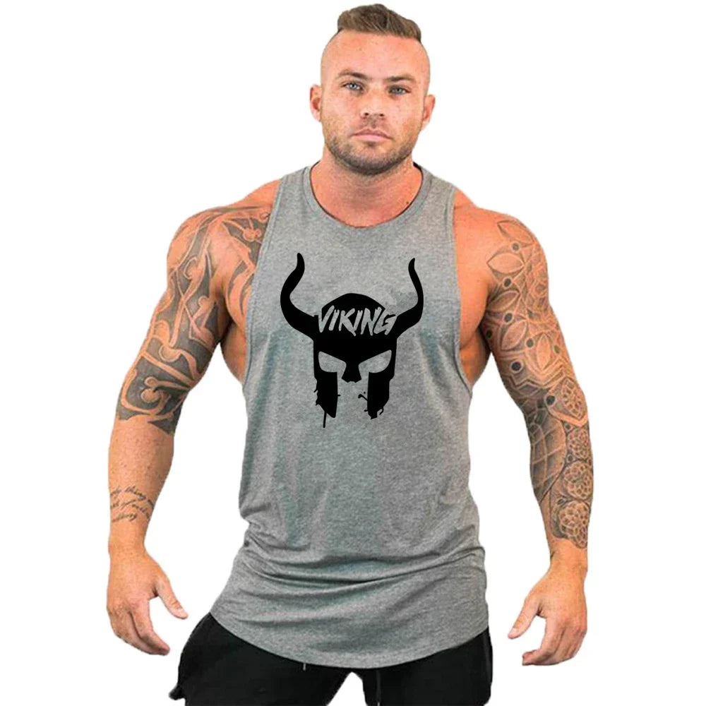 Workout Gym Tank Top /Mens Muscle Sleeveless Sportswear Shirt / Bodybuilding