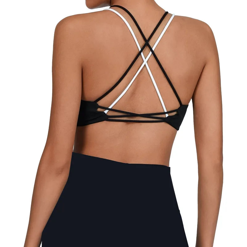 Women's Multicolor Back with Chest Pad Bra (Victorious FitLink Bra)