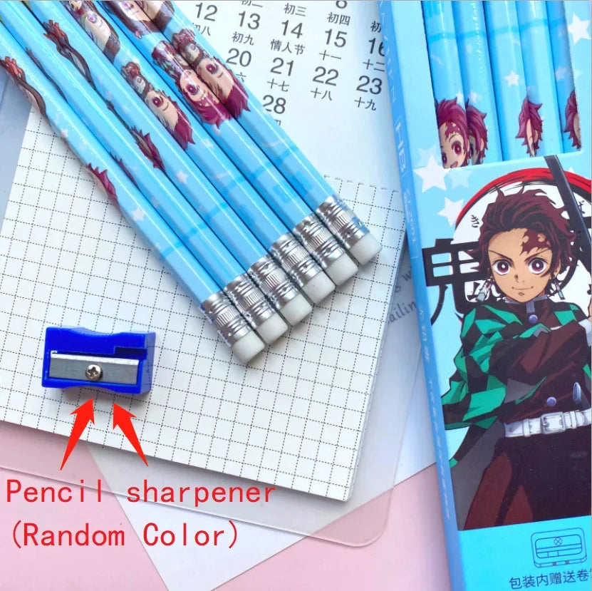 Victorious 12 Pcs Anime Demon Slayer Drawing Pencil (Wood HB)
