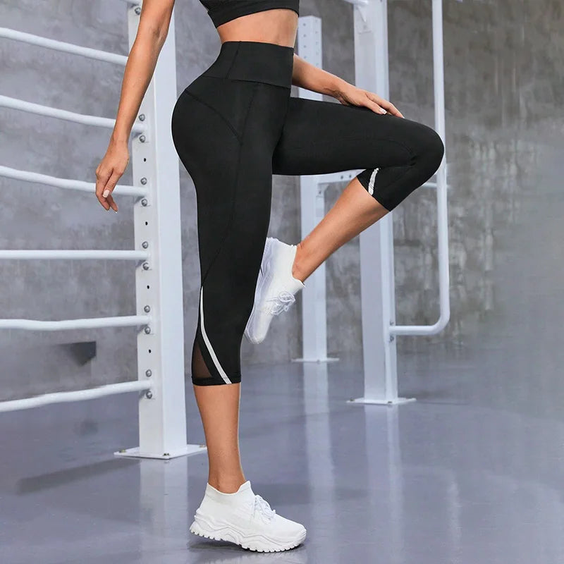 Mesh High Waist Yoga Pants / Capri Leggings for Women (Victorious Chrona Leggings)
