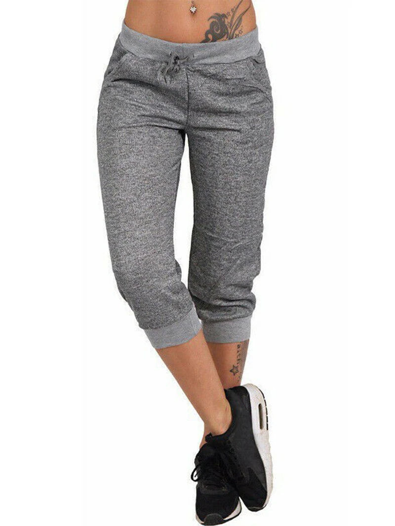 Cropped Harem pants elasticated lace-up pants with pockets (Victorious Aurora Nexus Pants)