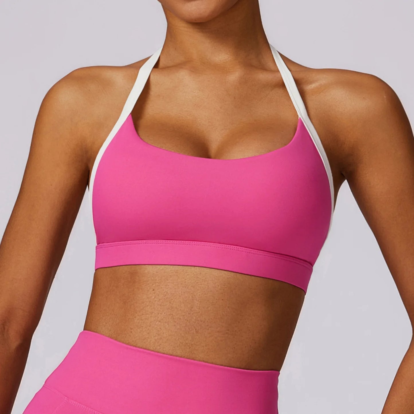Women Fitness Running Bra Backless (Victorious Neon Circuit)