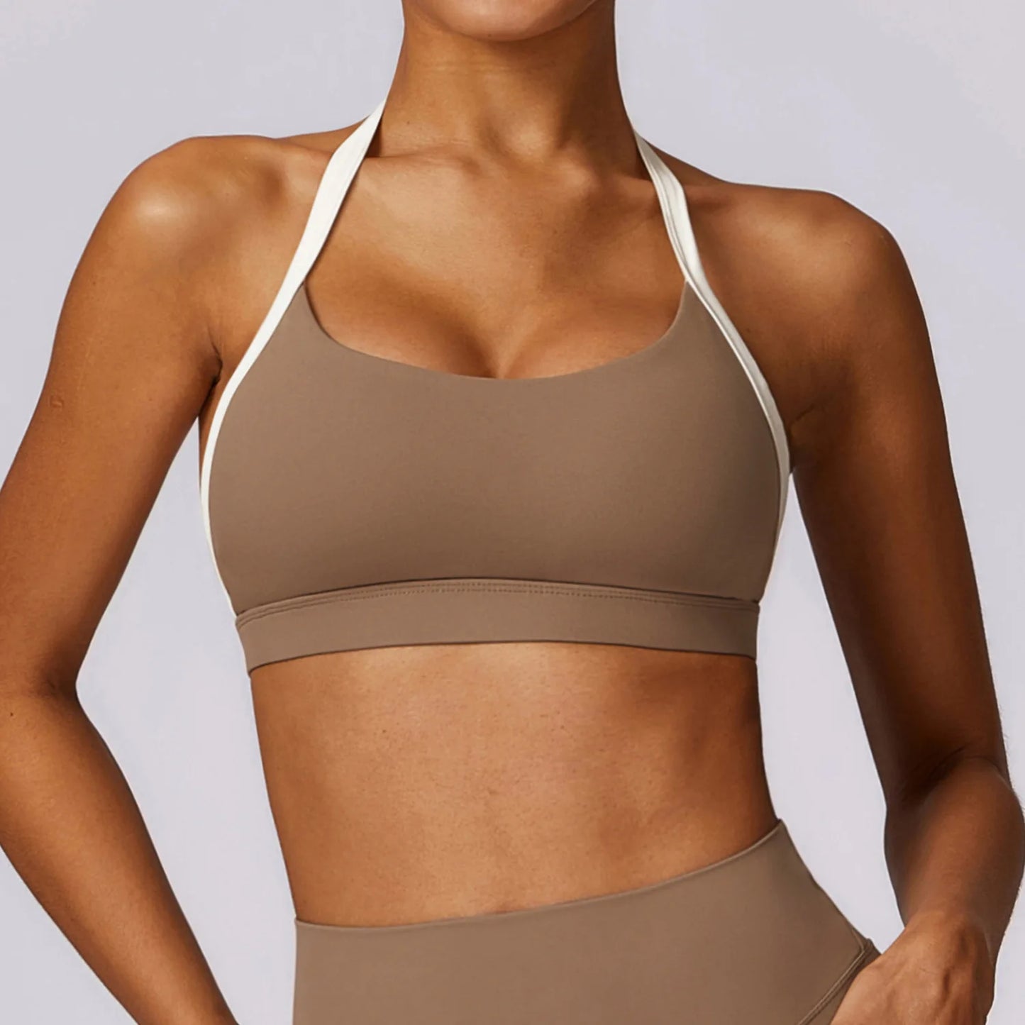 Women Fitness Running Bra Backless (Victorious Neon Circuit)