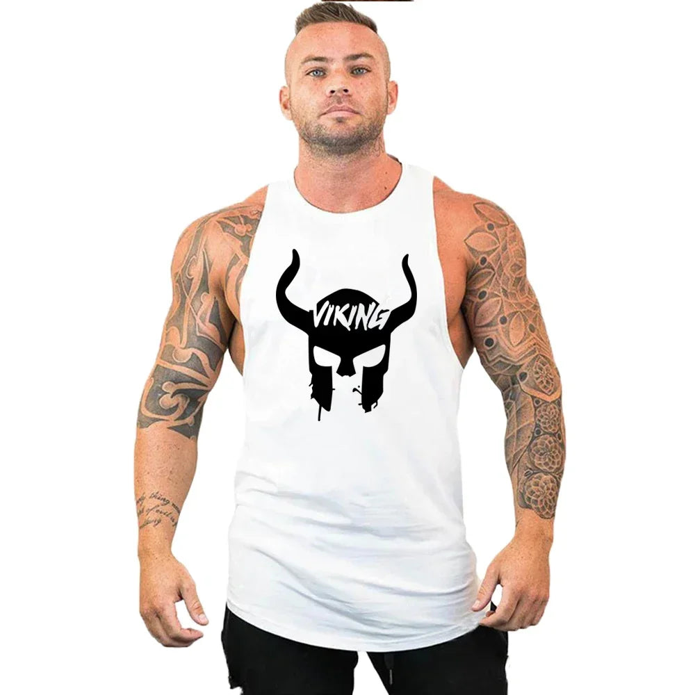 Workout Gym Tank Top /Mens Muscle Sleeveless Sportswear Shirt / Bodybuilding