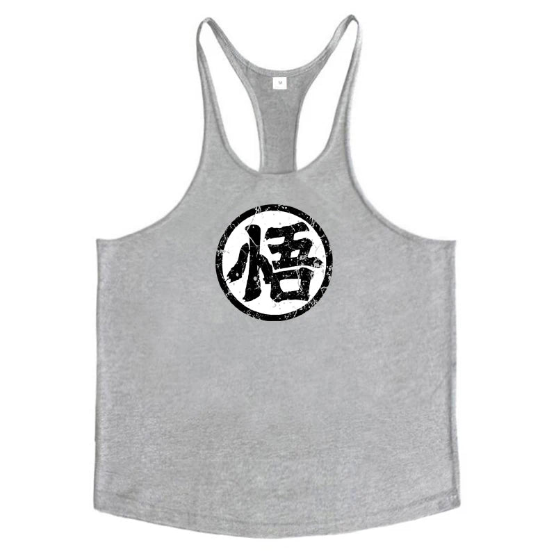 Gym Fitness Bodybuilding Tank Top/ Mens Sleeveless Y-back Tank Tops