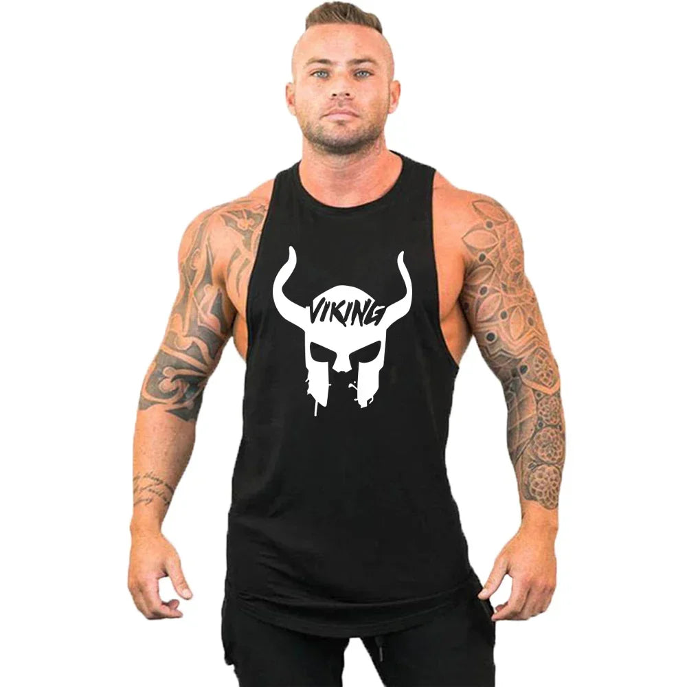 Workout Gym Tank Top /Mens Muscle Sleeveless Sportswear Shirt / Bodybuilding