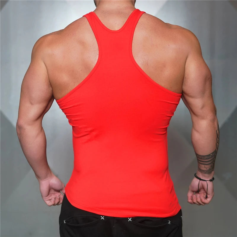 Gym Bodybuilding Muscle Tank Top/ Sleeveless Cotton Breathable Tank Top