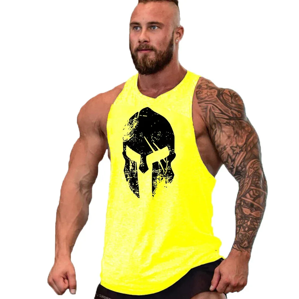Workout Gym Tank Top /Mens Muscle Sleeveless Sportswear Shirt / Bodybuilding