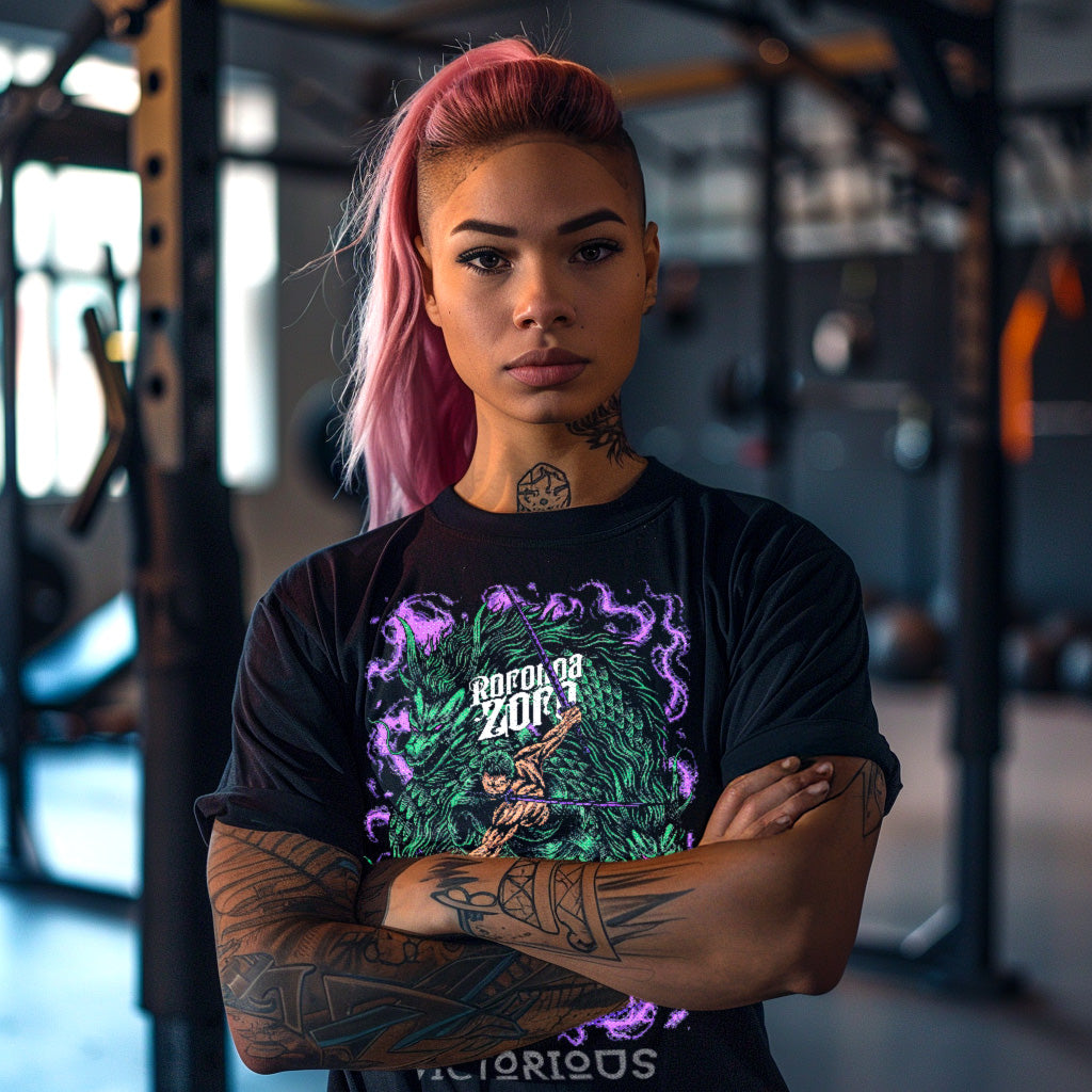 Victorious Zorro Anime One piece Oversize T-shirt/ For Gym & Streetwear / High-Quality Heavy Cotton