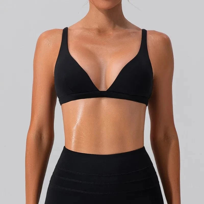 black / S Nude Shockproof Tank Top for Women’s Fitness & Running - Victorious ValkyrFlex