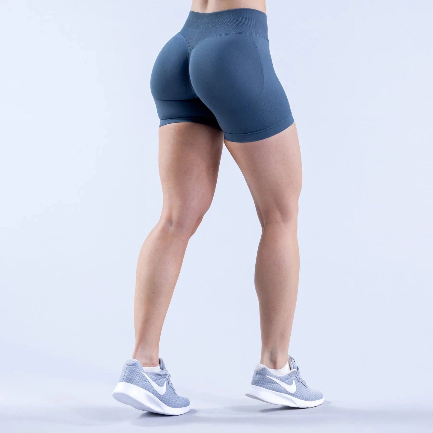 Blue Grey / XS Island XXIIV Low-Rise Women’s High-Impact Sports Shorts by Victorious