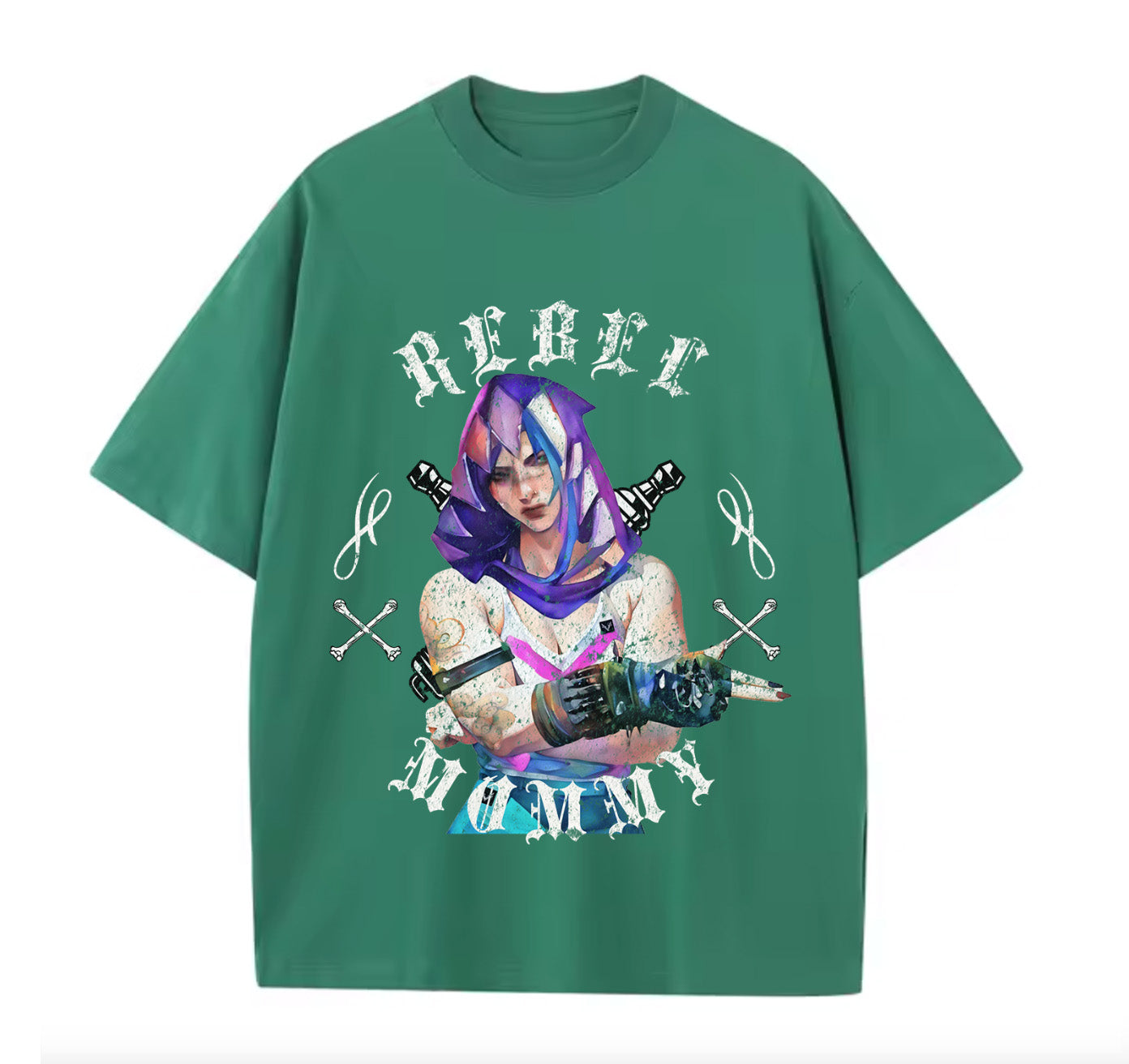 Victorious Rebel Mommy Oversize Gym T-shirt (VI Cosplaying Jinx/ Arcane)