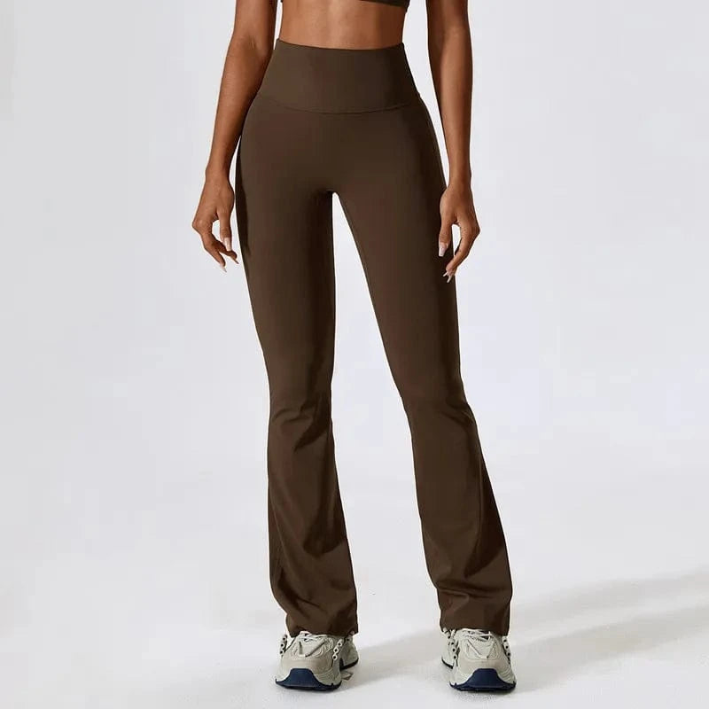 Coffee / S Victorious Eclipse Flare Workout Leggings