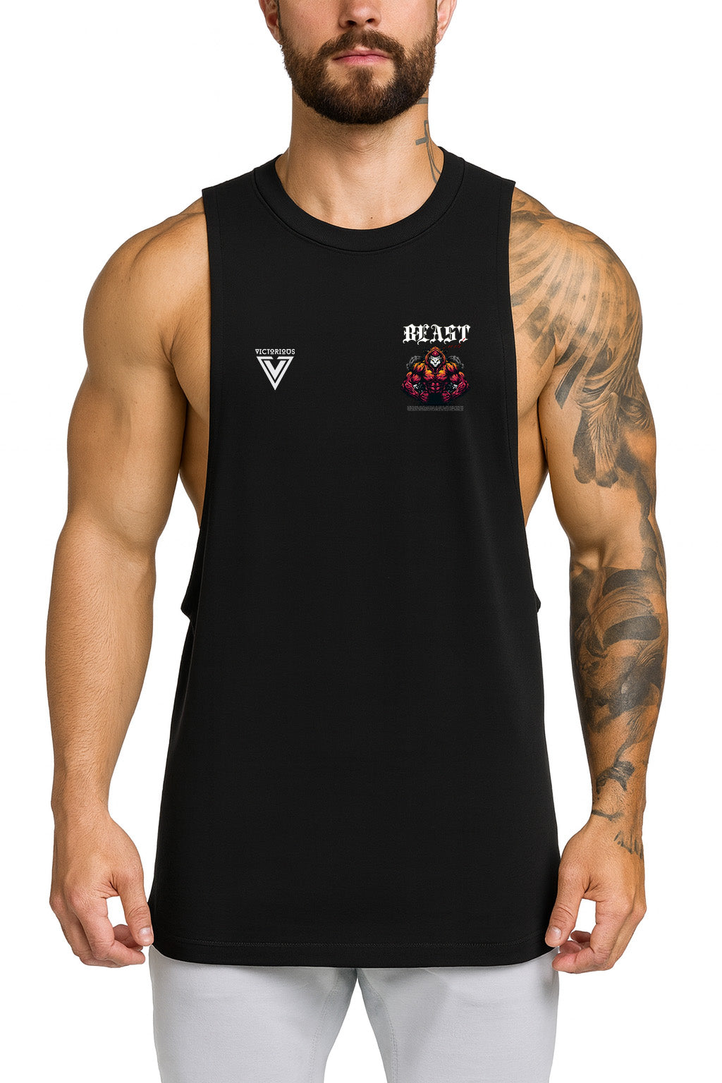 Victorious Beast Mode (Drathune Core) High-Neck Gym Tank-Top