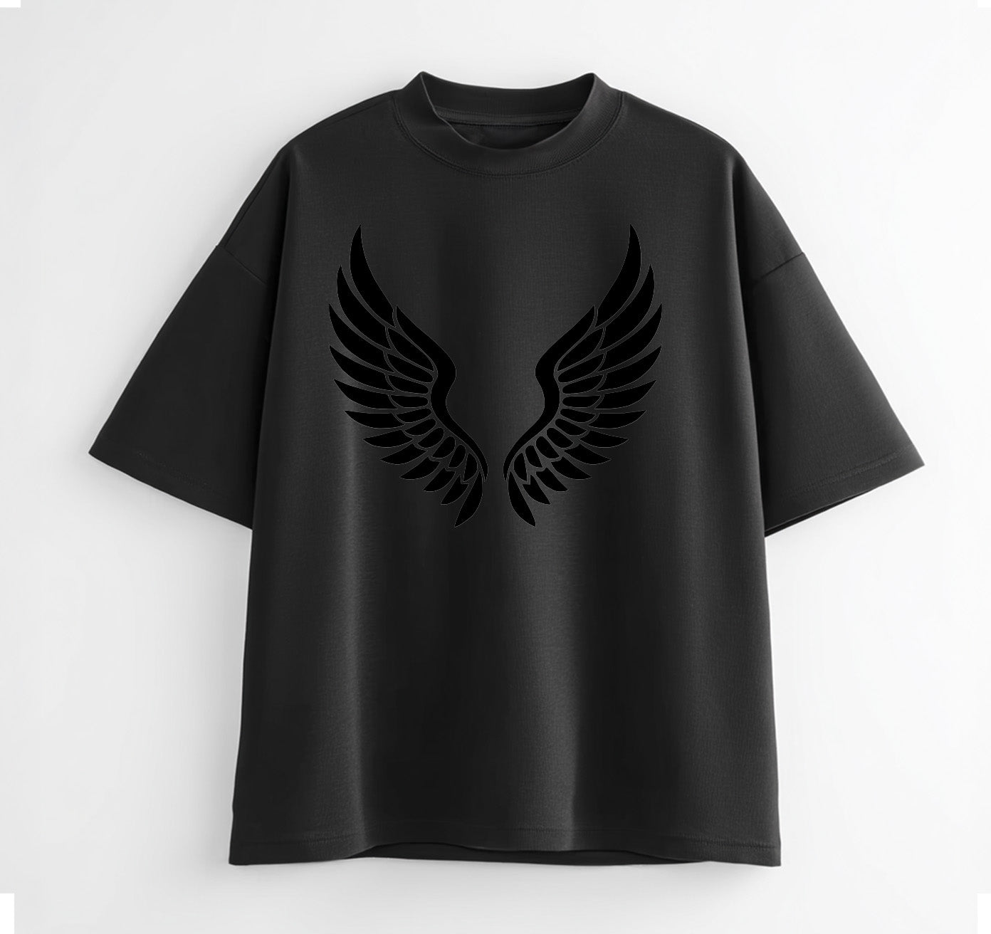 Leaf‑Swirl Symbol Anime Oversize T-Shirt