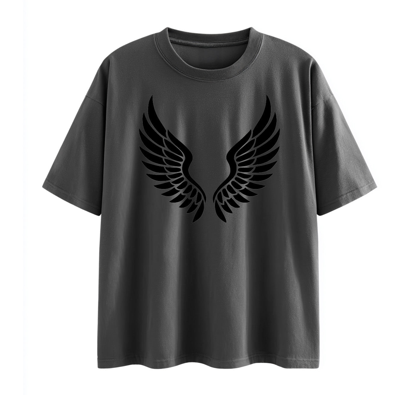 Leaf‑Swirl Symbol Anime Oversize T-Shirt