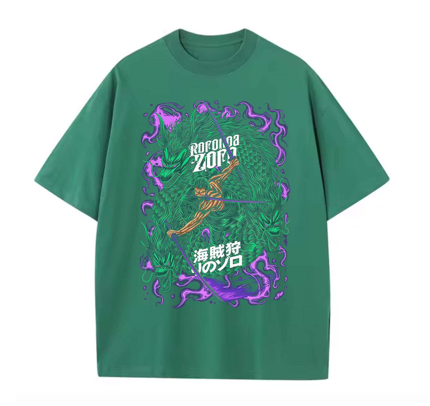 Victorious Zorro Anime One piece Oversize T-shirt/ For Gym & Streetwear / High-Quality Heavy Cotton