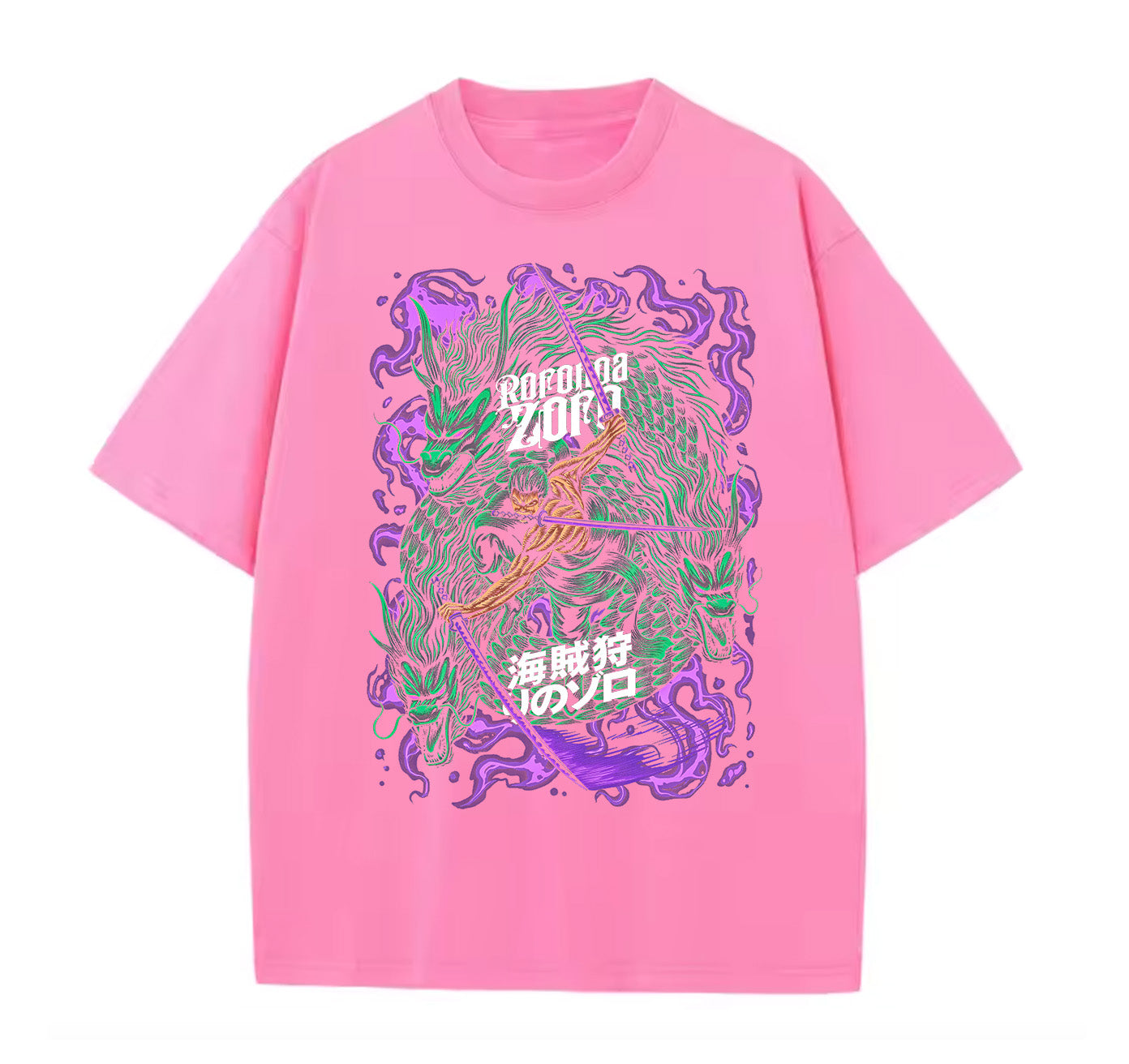 Victorious Zorro Anime One piece Oversize T-shirt/ For Gym & Streetwear / High-Quality Heavy Cotton
