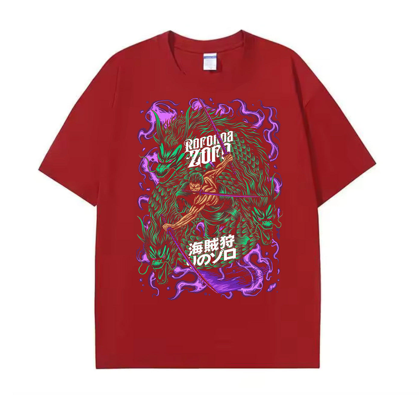 Victorious Zorro Anime One piece Oversize T-shirt/ For Gym & Streetwear / High-Quality Heavy Cotton