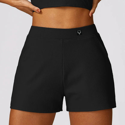 Ellie’s Journey Ribbing Sports Shorts/ with Pockets