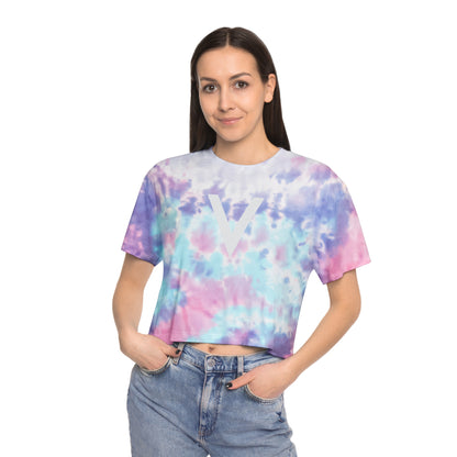 Victorious Galaxy Swirl Women's Tie-Dye Crop Tee