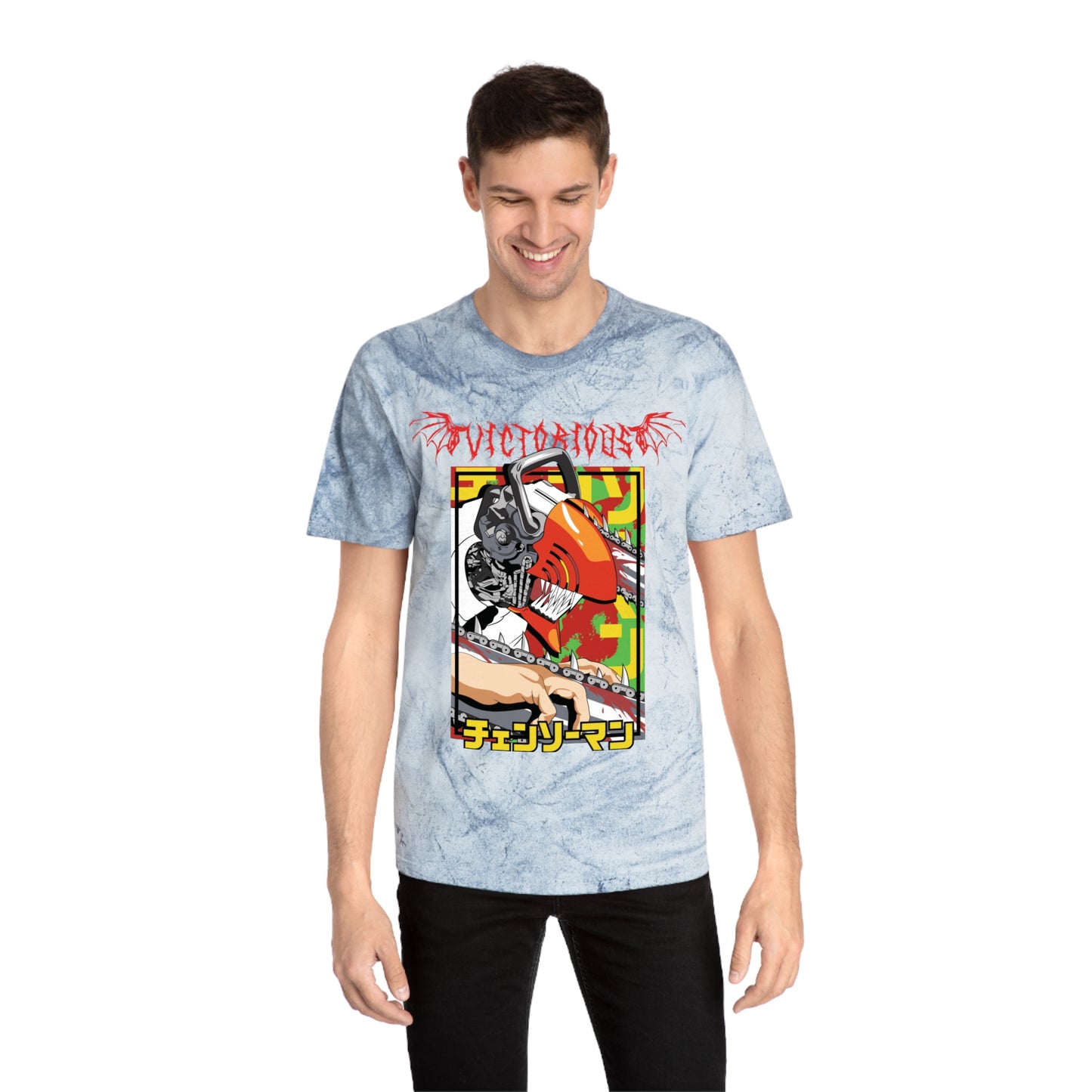 Anime Chainsaw Man Denji (Full Throttle) - Tie Dye Vintage Style T-shirt