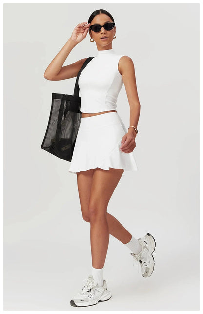 2PCS Fitness Skirt & Bra for Yoga & Fitness - Victorious Shieldmaiden Grace Set