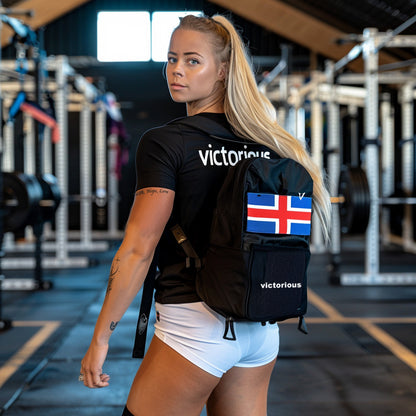 Victorious eldur og ís (Icelandic Gym Backpack)