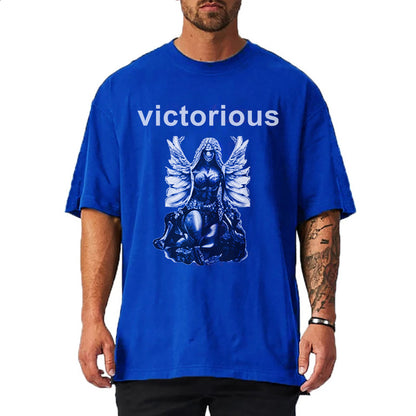 Victorious Valkyrie's Gothic Statue (Oversize Gym T-shirt)