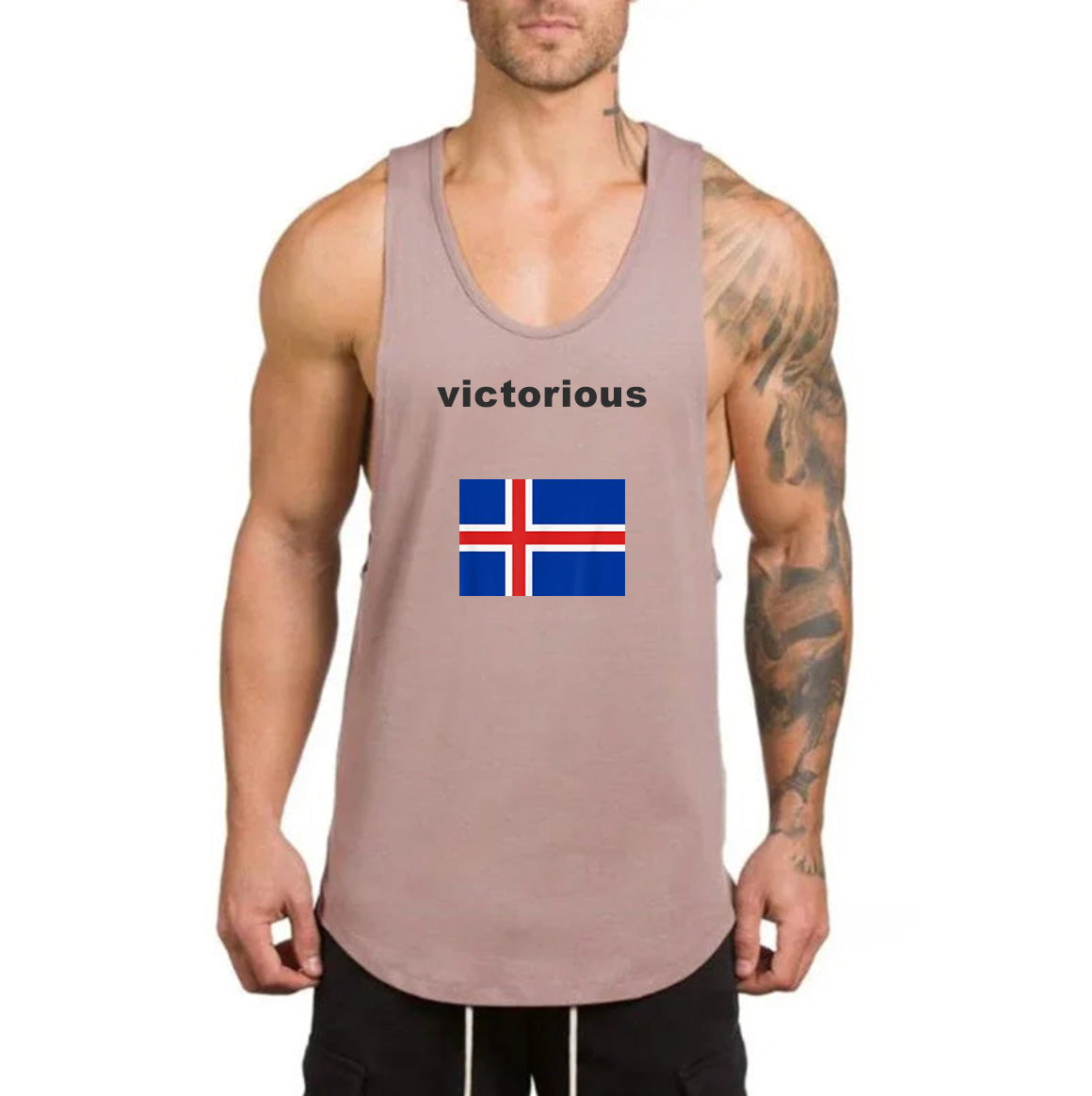 Victorious sigrast á (Low Neck) (Icelandic Gym Tank top)