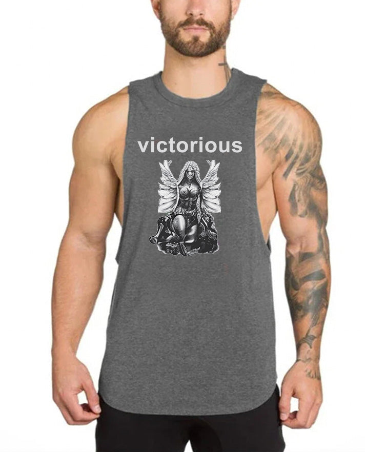 Victorious Valkyrie's Gothic Statue (Men Gym Tank-Top)