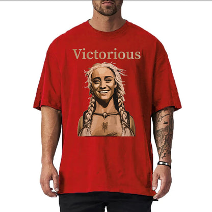 Victorious Valkyrie's Joy (Oversize Gym T-shirt)